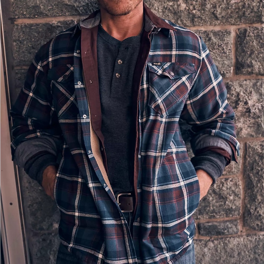 Wrangler Tan Sherpa Lined Jacket